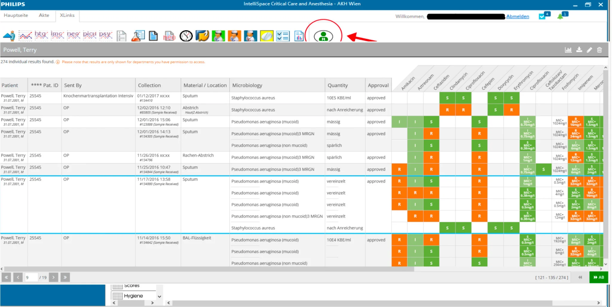 Medexter Healthcare in application